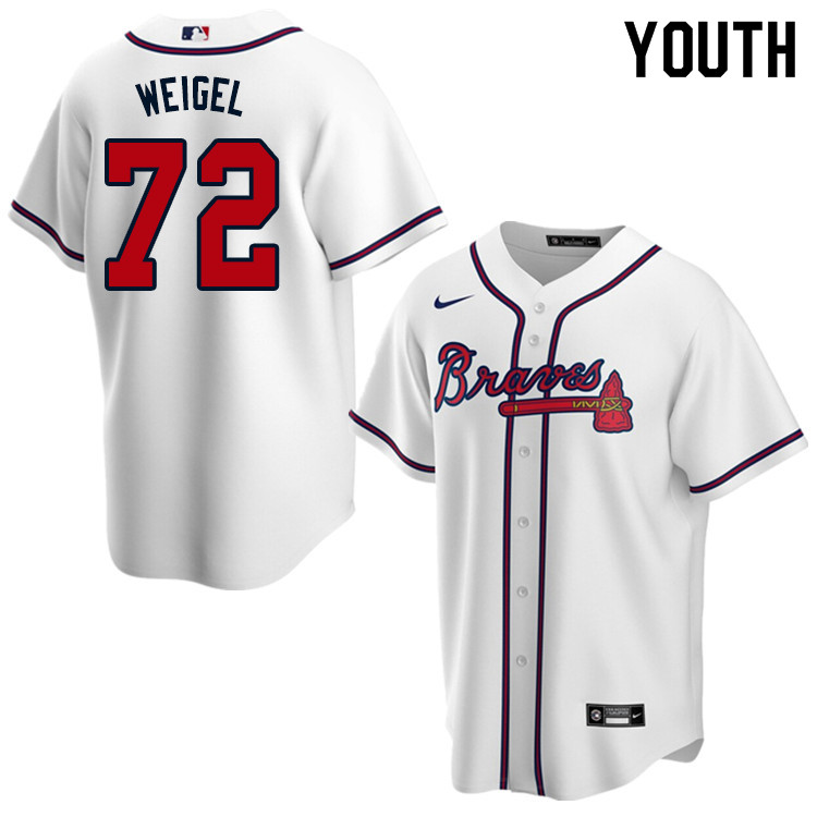 Nike Youth #72 Patrick Weigel Atlanta Braves Baseball Jerseys Sale-White